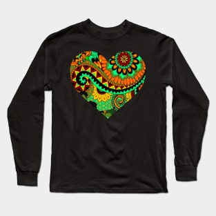 Organic Floral Heart Long Sleeve T-Shirt